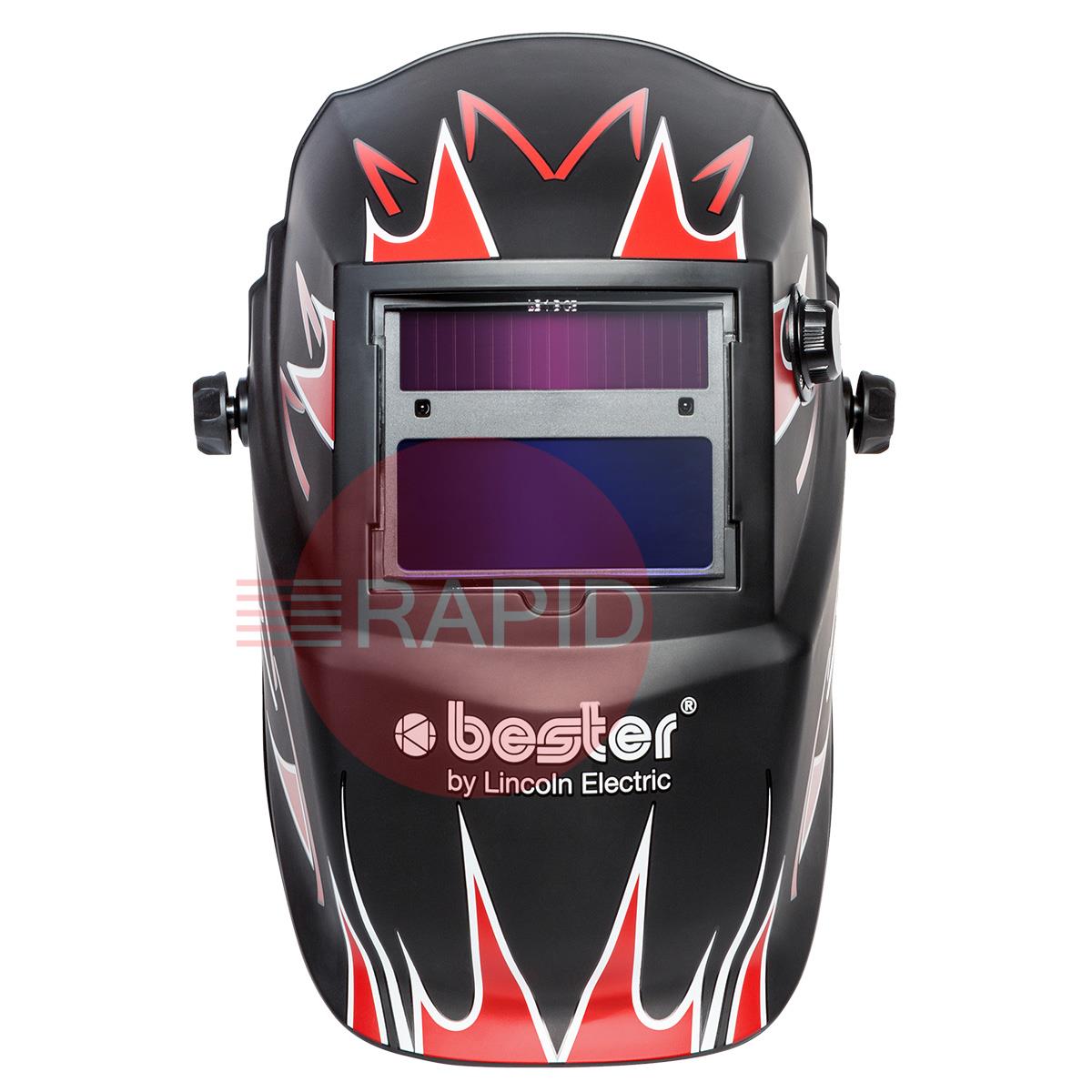 B3053-1-CE  Lincoln Bester Screen II Auto Darkening Welding Helmet, Shades 9-13 Variable